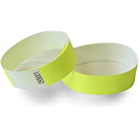 MP - Tyvek Pulseras 500 unidades para Eventos- Color Amarillo